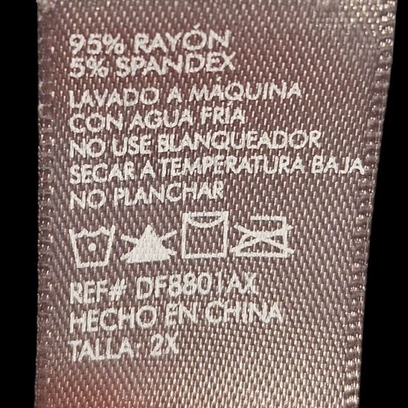 DAISY FUENTES Plus Size Sexy Lace V Neck Sleeveless Lounge Lingerie Short Set 2X - Picture 15 of 16